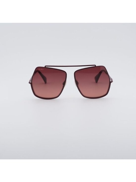Max Mara ELSAPETITE MM0102 69F Sunglasses Bordeaux Butterfly Frame, Brown Lenses main image 7